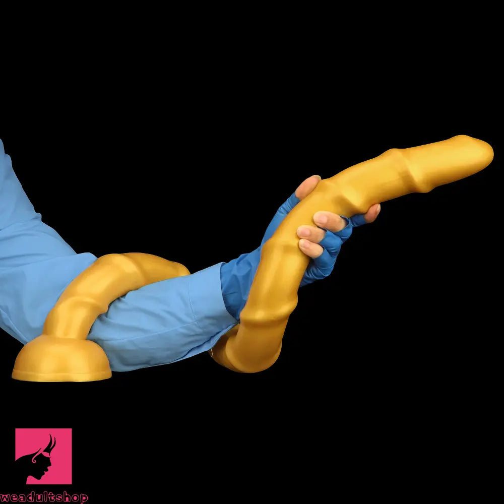 33.46in Golden Silicone Super Long Huge Dildo Couples Pleasure Solo