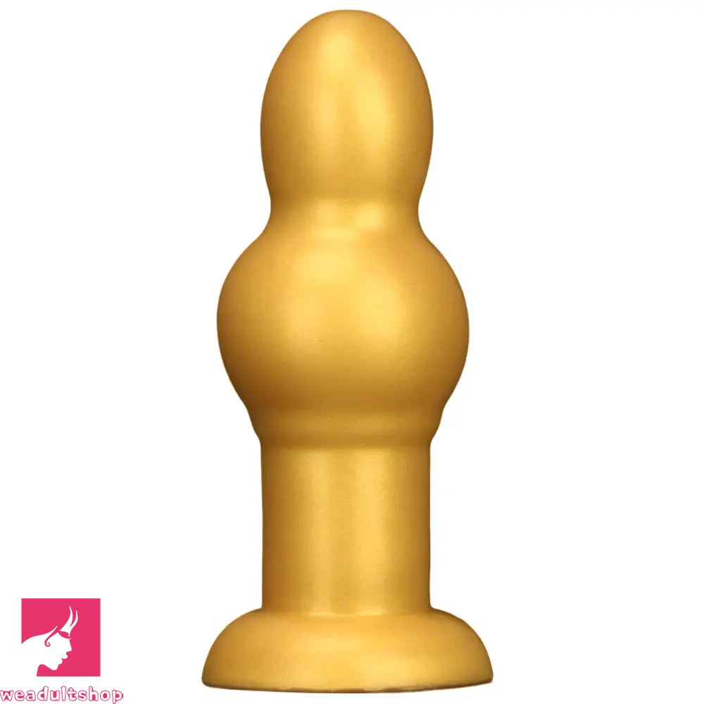 4.53in 5.12in 6.1in 7.48in Silicone Gold Calabash Brothers Alien Anal Dildo