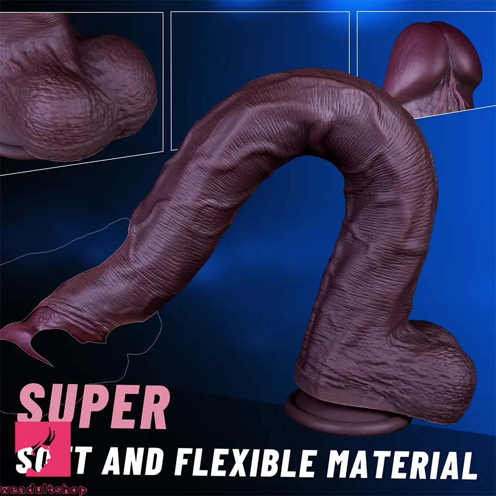 16.54in Extra-long Dual-Density Liquid Silicone Soft Huge Anal Dildo