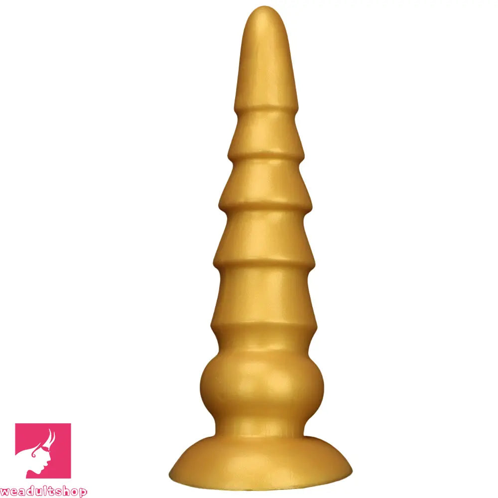 7.87in 11.41in 14.17in Golden Silicone Soft Anal Plug Dildo For Women Toy