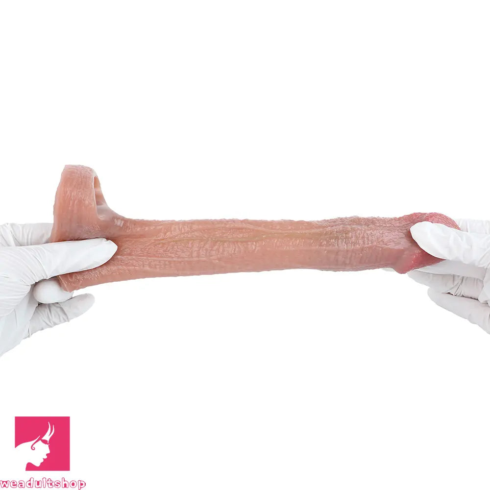 5.78in Realistic Feeling Silicone Soft Penis Sleeve Dildo For Enlargement Cock