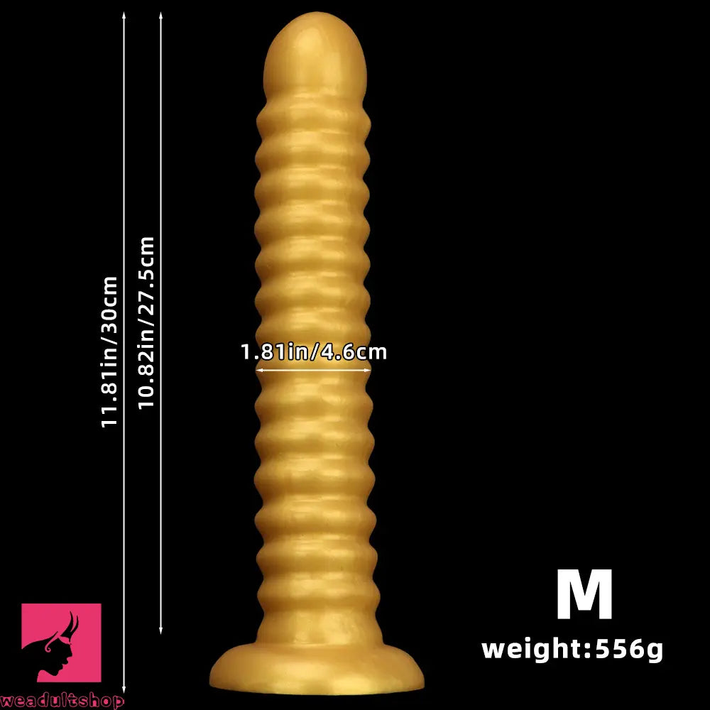 9.64in 11.81in 13.18in Golden Silicone Thread Soft Big Dildo Masturbator