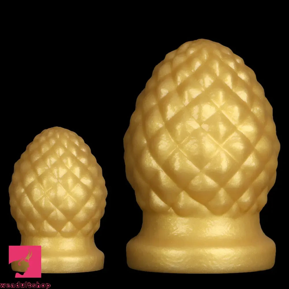 2.95in 4.52in Newbie Gold Silicone Soft Suction Cup Mini Anal Plug Dildo