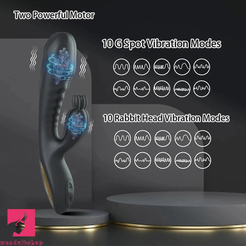 8.2in Rabbit Vibrator Double End G Spot Cock Dildo Clitoral Stimulator