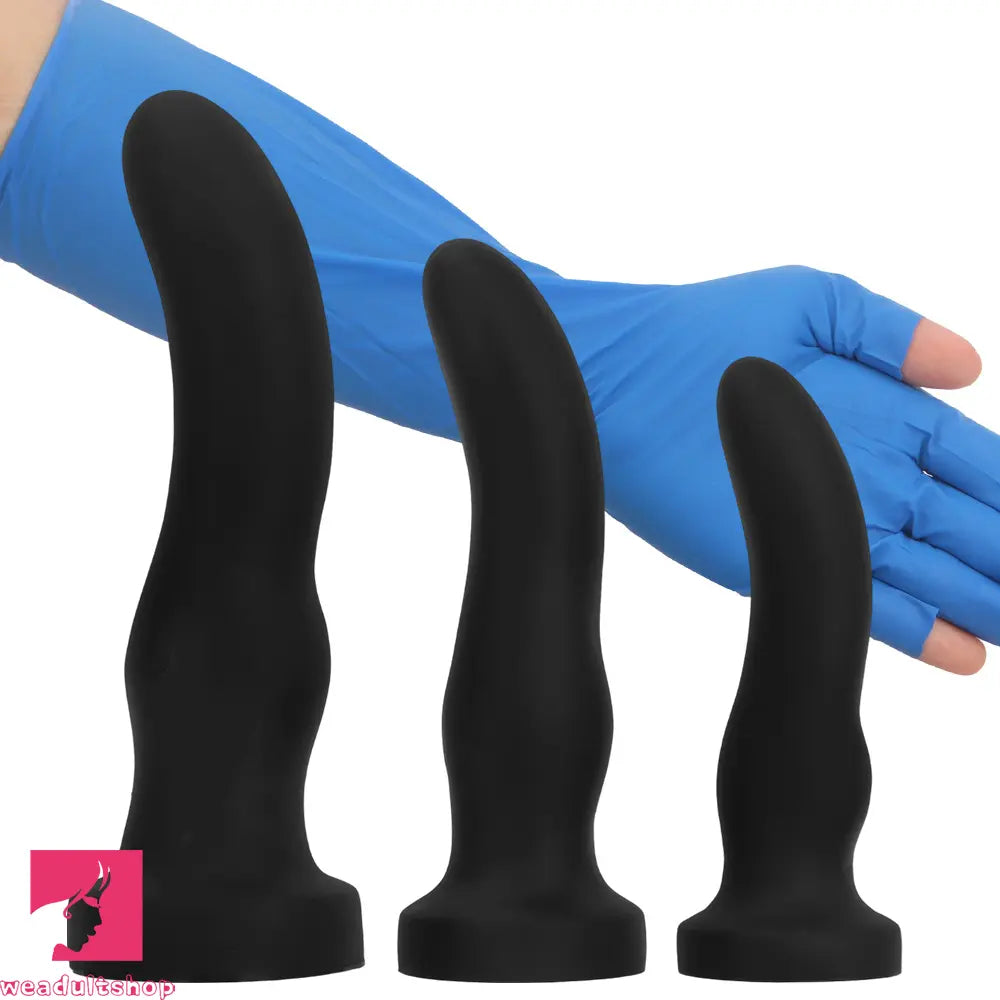 7.67in 9.25in 11.22in Black Silicone Anal Plug Dildo For Anal Masturbator