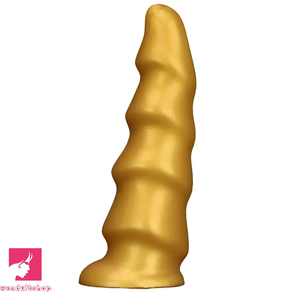 6.49in 8.26in 10.03in Golden Silicone Fantasy Dildo For Couples Unisex