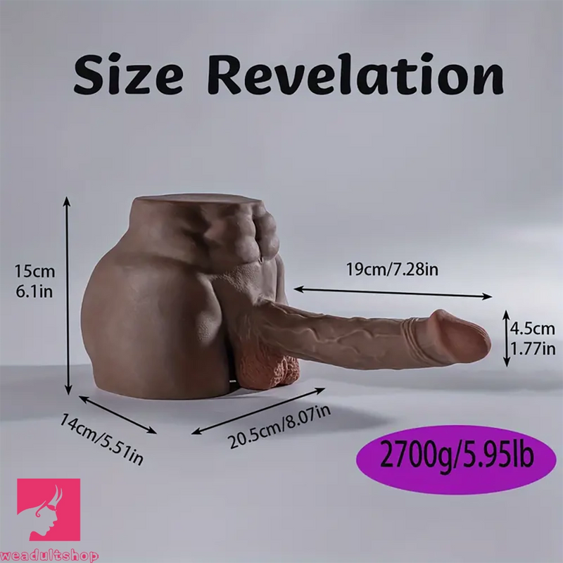 7.28in Real Dildo With 5.85lb Lifelike Body Sex Torso For Women