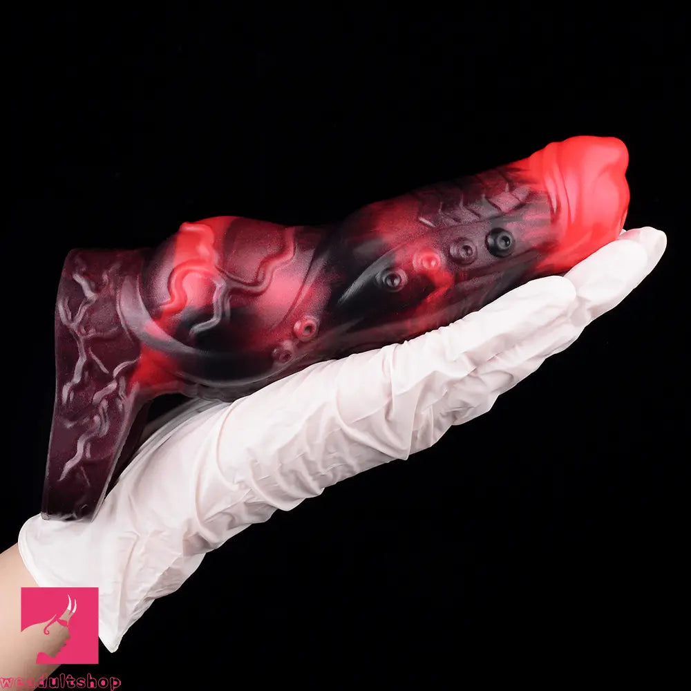 5.98in 7.09in Silicone Tentacle Cock Sleeve Knot Vibrating Hollow Dildo