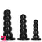 7.08in 9.05in 10.62in Black Beads Tower Five Bead Big Anal Plug Cock Dildo