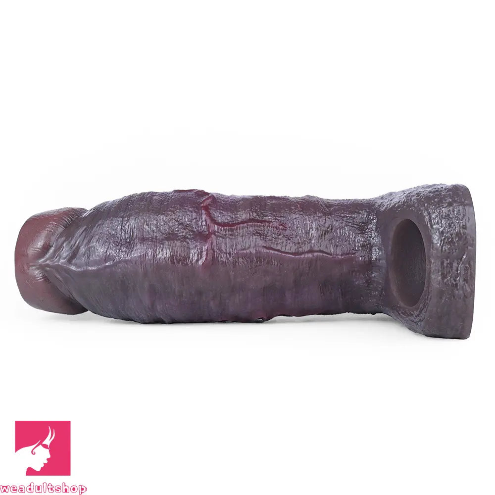 6.06in Platinum Silicone Lifelike Skin Soft Dildo Sleeve Couple Interactive Cock