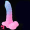 7.08in 9.05in Uncut Big Monster Animal Soft Silicone Luminous Clit Dildo