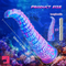 12.59in Monster Silicone Thick Tapered Head Raised Ridge Big Clit Dildo