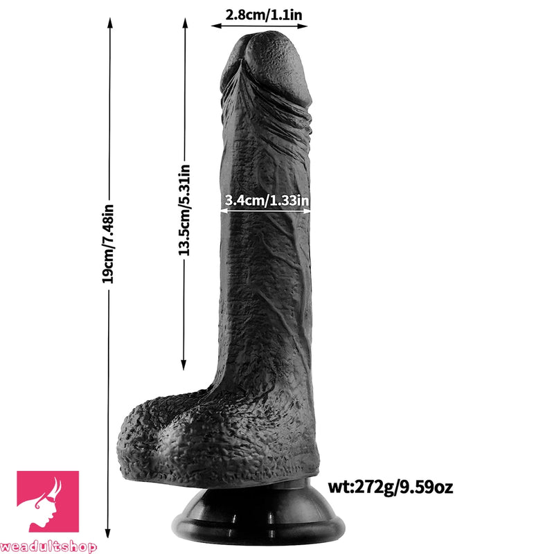 7.08in Realistic Penis Dildo Strong Suction Cup Penis Anal Dildo Adult Toy