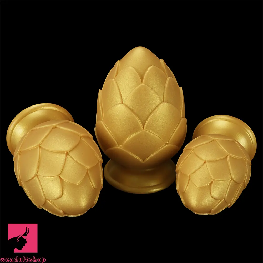 4.13in 4.72in 5.31in Flower Small Thick Butt Plug Dildo For Couples' Sex Toy