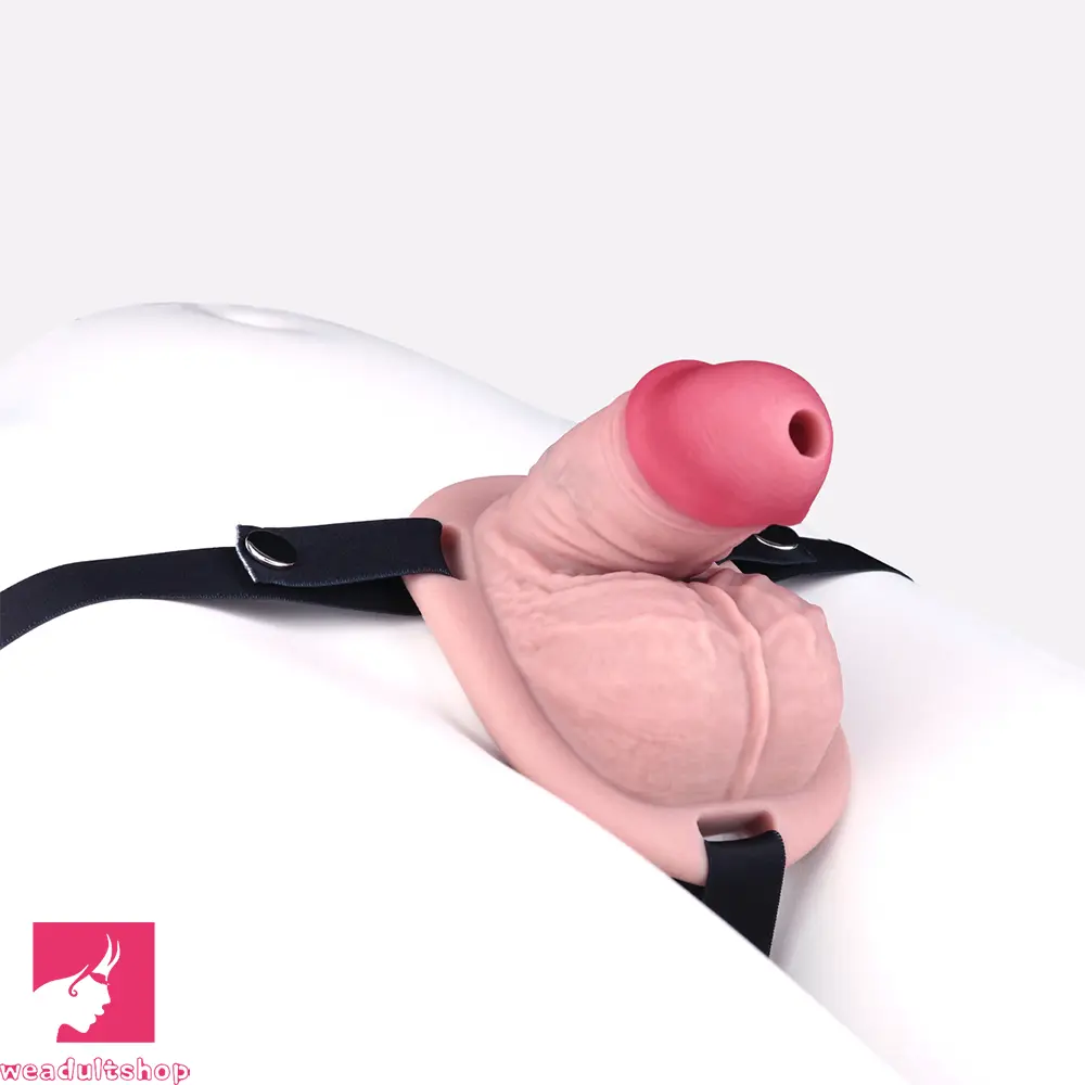 4.33in Real Hollow Chastity Cage Dildo Female Couples Anal Insertor