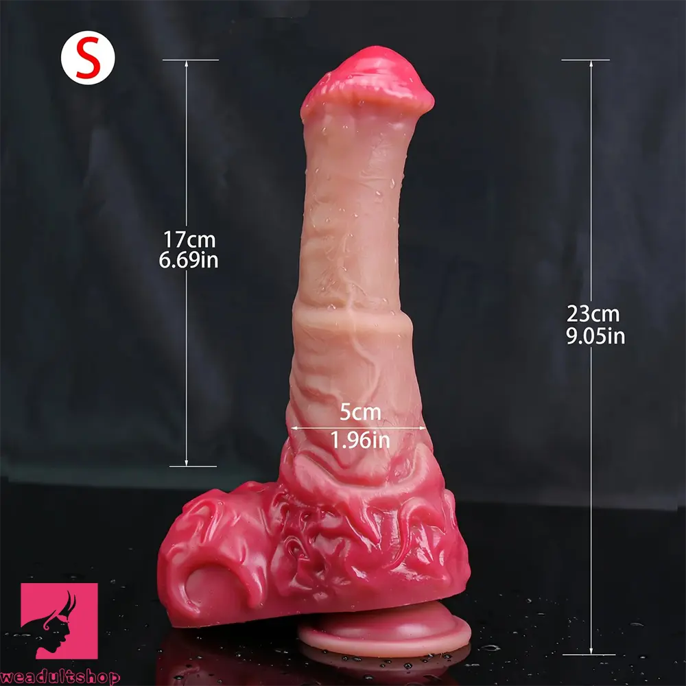9.05in 10.62in Extra Large Horse Dildo with Pink Corundum & Purple Beginner