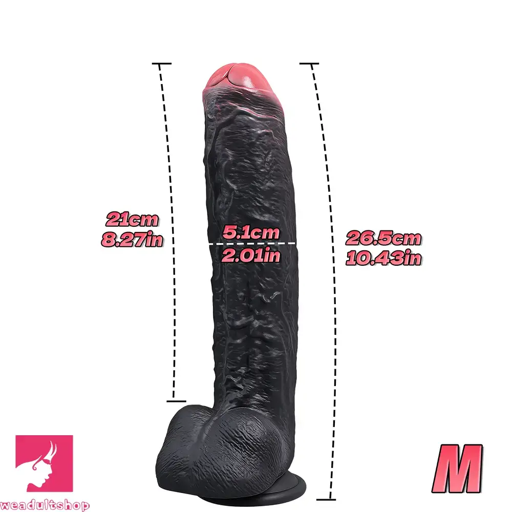 8.35in 10.43in 12.2in Uncut Large Silicone Realistic Skin Dildo Real Orgasm