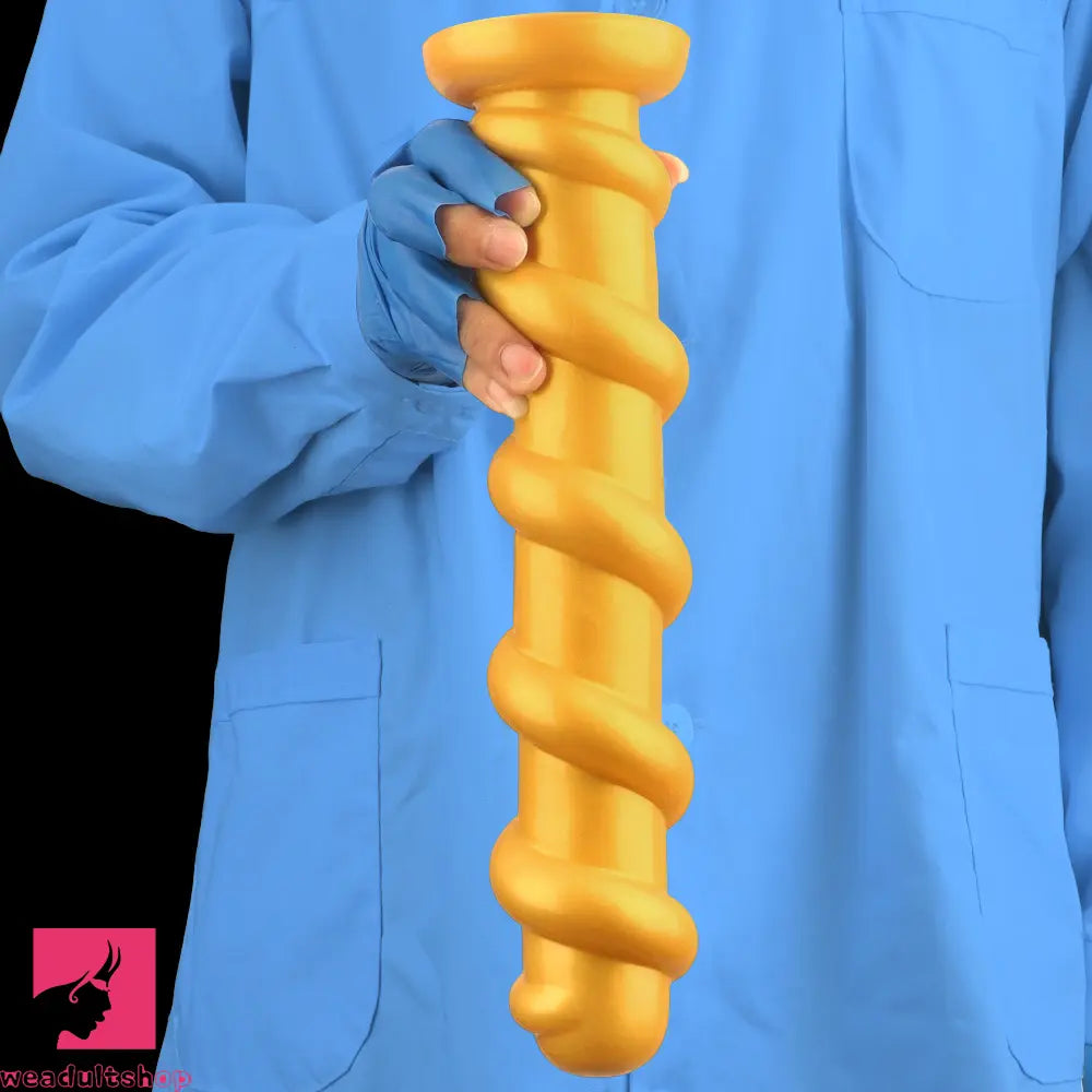 13.18in Gold Silicone Extra-long Thread Huge Dildo For Anal Pleasure