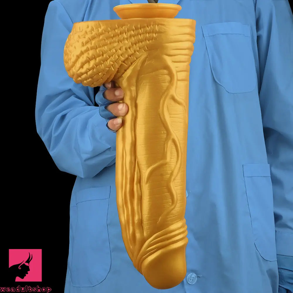 15.35in Huge Thick Silicone Soft Dildo Realistic Design For G-Spot Love