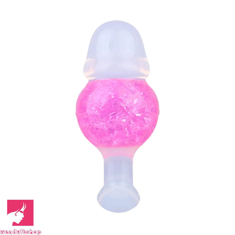 4.96in Luminous Silicone Anal Beads Dildo Anal Sex Toy For Adult Cock