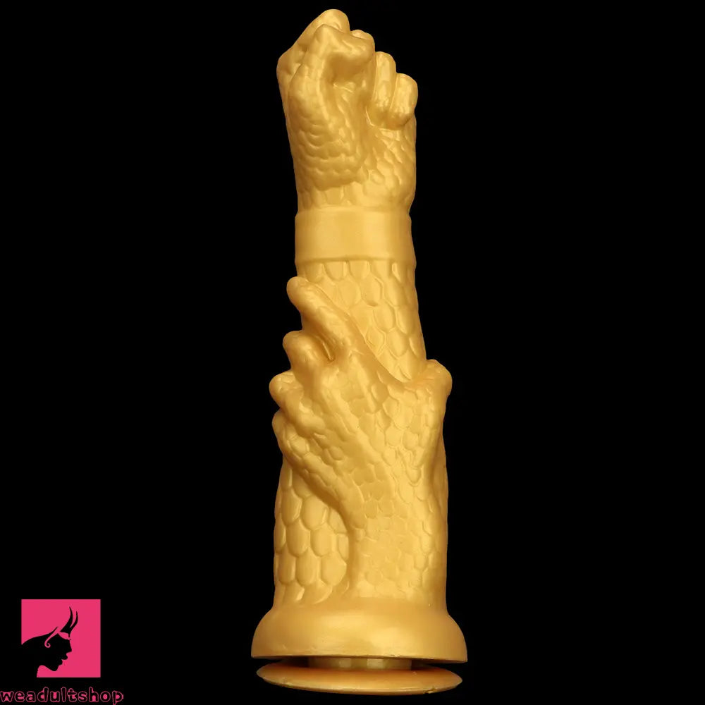 13in Golden Silicone Fist Large Prosthetic Arm Hand Dildo For Fist Hand