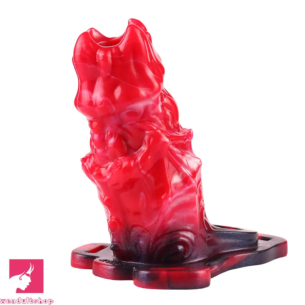 5.39in Hollow Dildo Silicone Soft Fantasy Odd Strap on Cock Sleeve Love