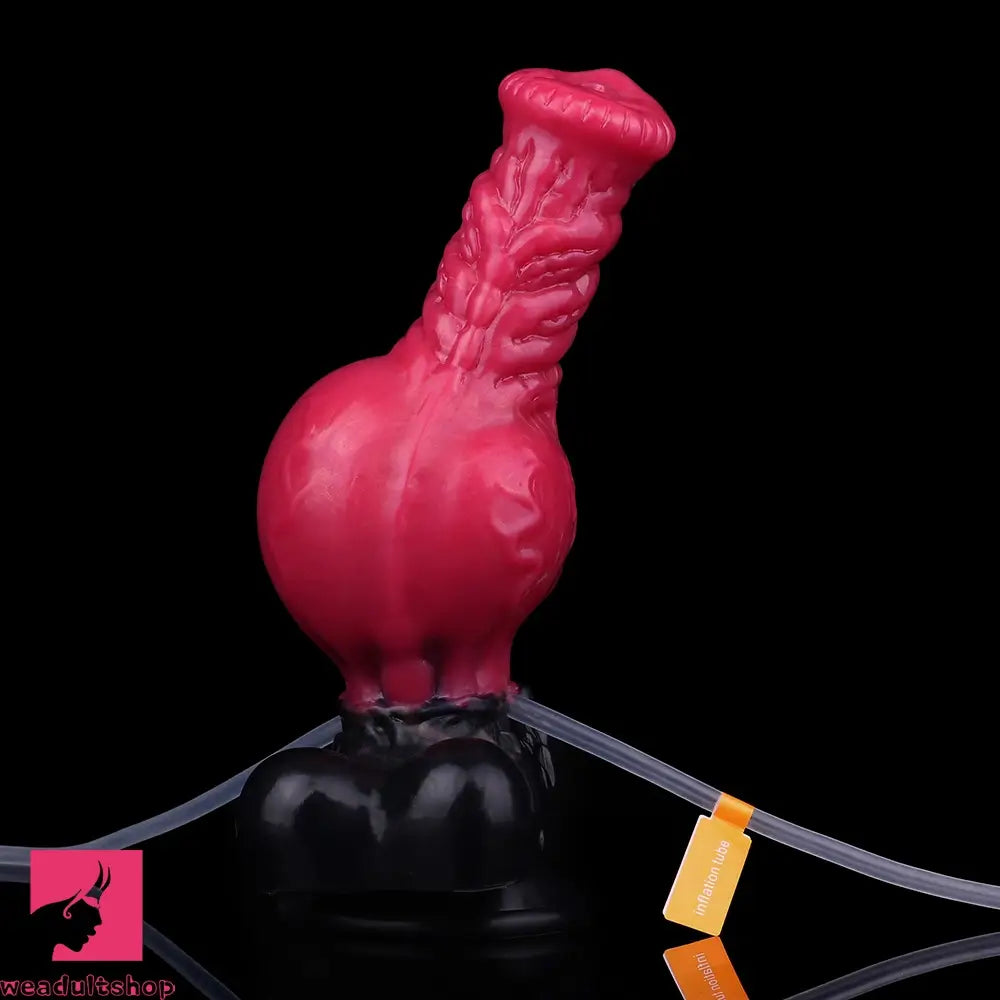 8.26in Horse Knotted Silicone Soft Big Dildo Ejaculating Penis Sex Toy