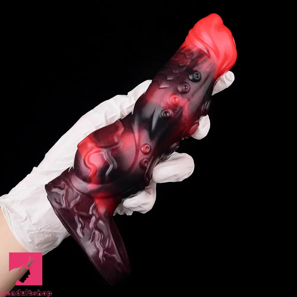 5.98in 7.09in Silicone Tentacle Cock Sleeve Knot Vibrating Hollow Dildo