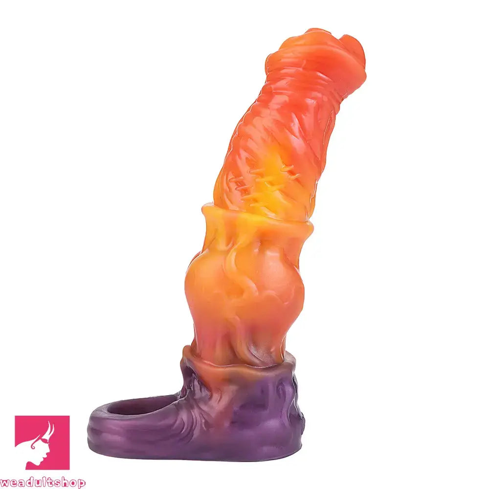 7.59in Warhorse Cock Fire Vein Gradient Tone Cock Dildo Sleeve Love Toy