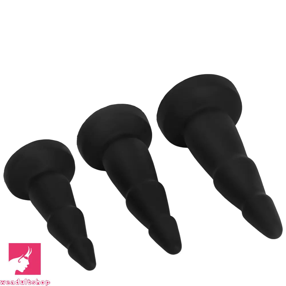 6.49in 8.07in 9.05in Liquid Silicone Soft Anal Dilator Trainer Cock Dildo