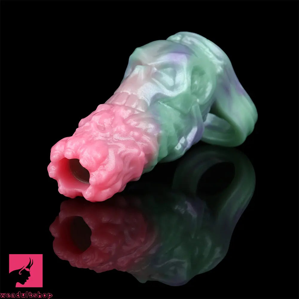 4.68in Crimson Sprout SHAZ-3015 Fantasy Hollow Dildo Sleeve Extension