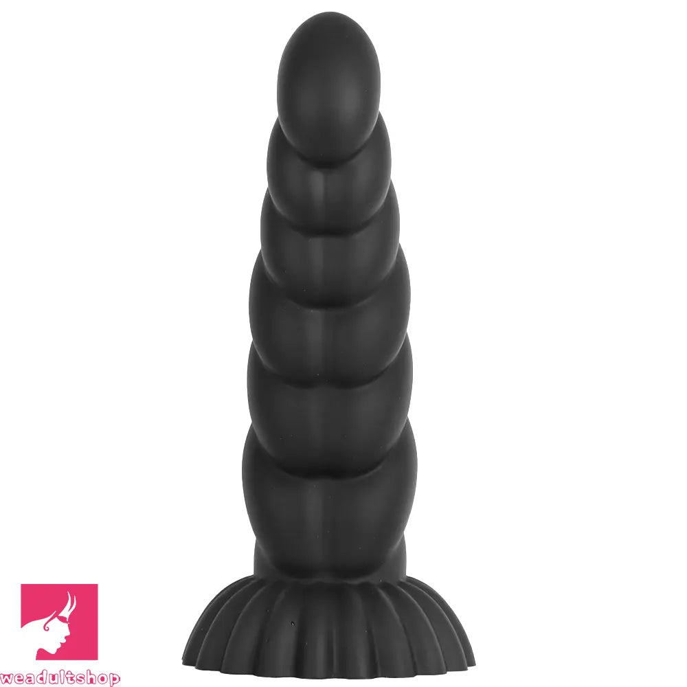 14.76in Silicone Black Extra Large Thick Anal Plug Dildo For Masturbation