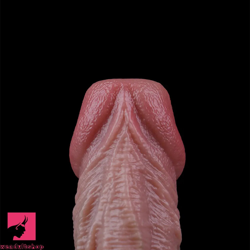 8.44in Realistic Skin Ovipositor Platinum Silicone Dildo For Anal Masturbation
