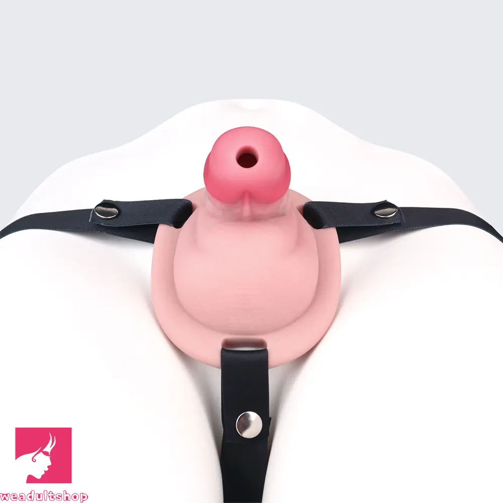 3.34in Real Hollow Chastity Cage Dildo Couple Sex Love Masturbator