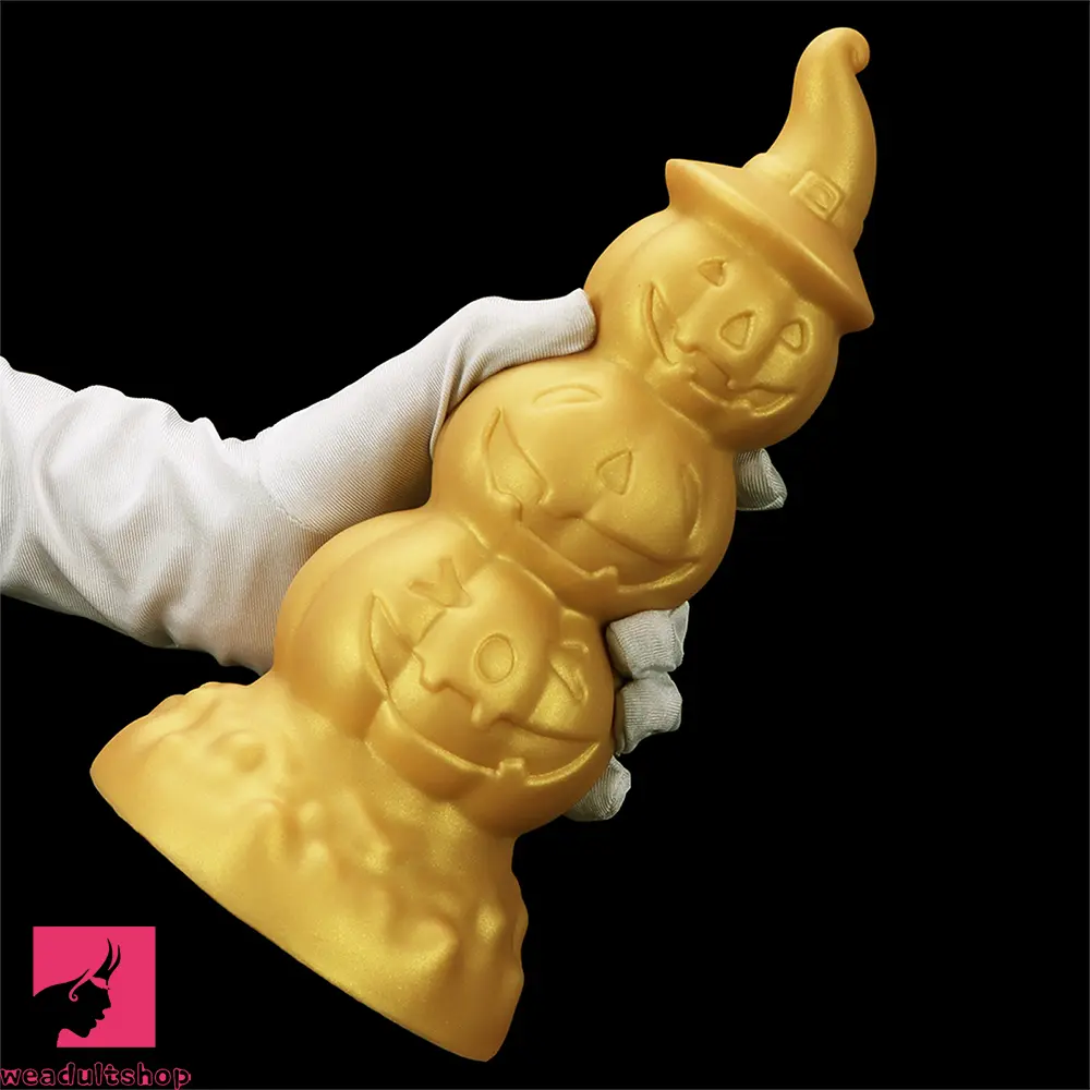 5.9in 6.69in 7.48in 8.26in 9.05in 9.84in Halloween Pumpkin Butt Plug Dildo