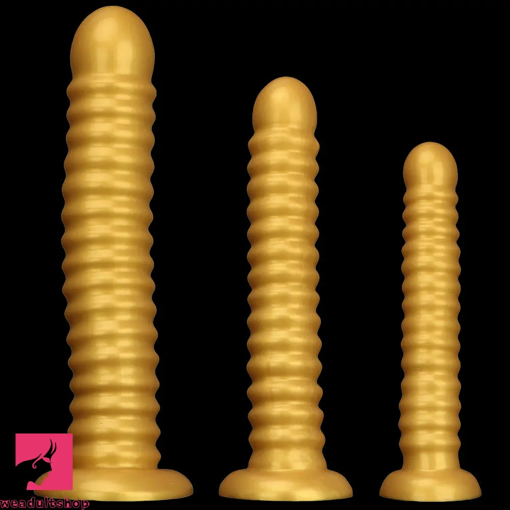 9.64in 11.81in 13.18in Golden Silicone Thread Soft Big Dildo Masturbator
