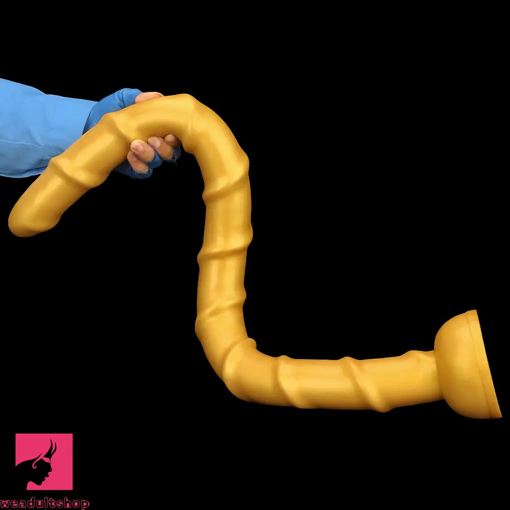 33.46in Golden Silicone Super Long Huge Dildo Couples Pleasure Solo