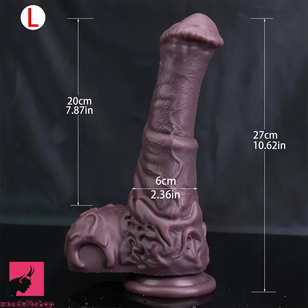 9.05in 10.62in Extra Large Horse Dildo with Pink Corundum & Purple Beginner