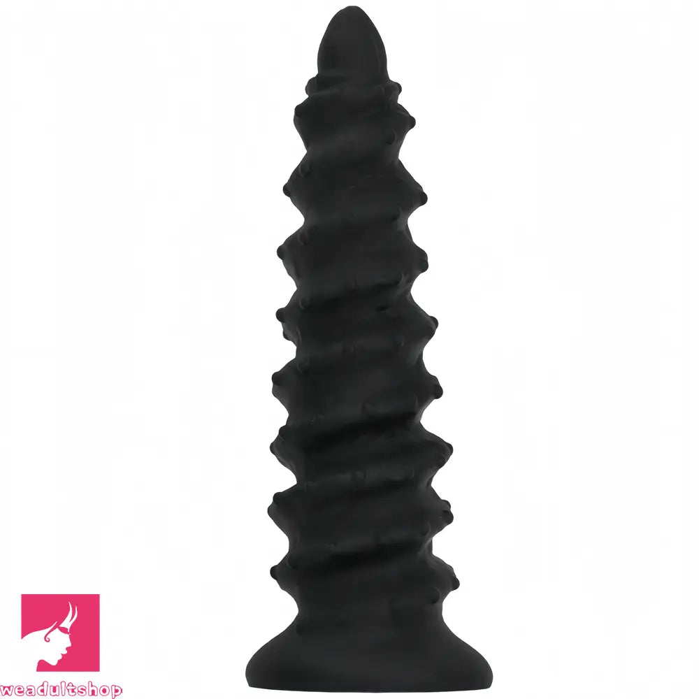 10.43in 12in 14.17in Extra-Big Long Threaded Silicone Sharp Head Dildo