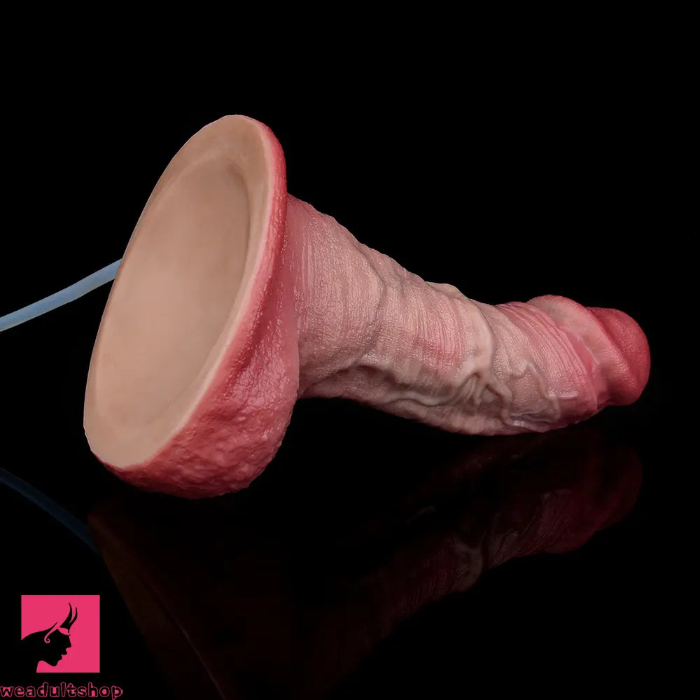 7.36in Realistic Vessel Texture Dual Density Silicone Ejaculating Dildo