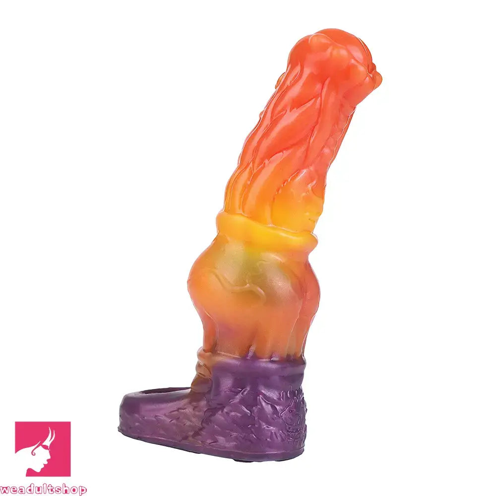 6.85in Warhorse Silhouette Real Melt Mark Texture Cock Dildo Sleeve
