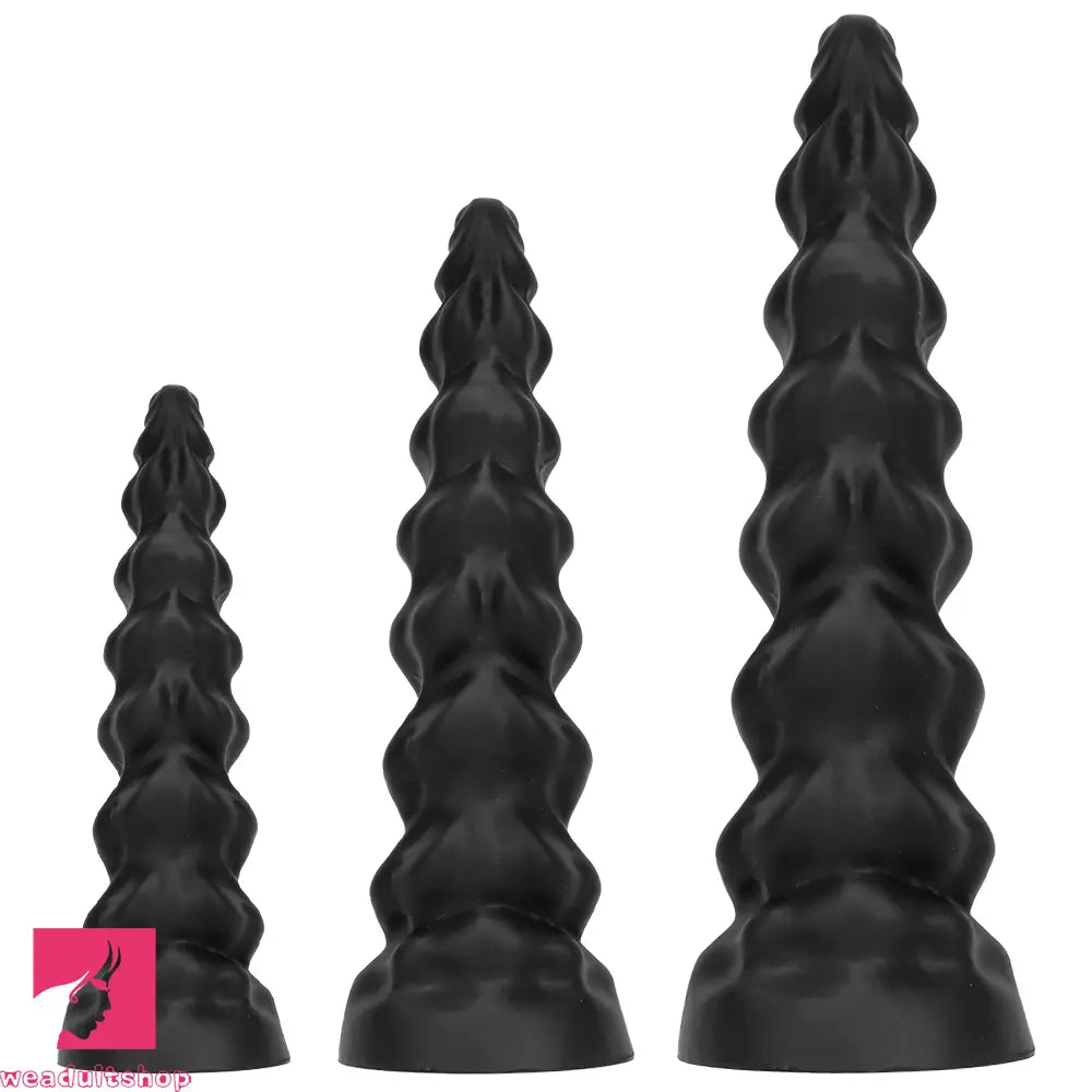 7.28in 9.44in 11.61in Black Big Fantasy Odd Silicone Soft Dildo For Sex Toy