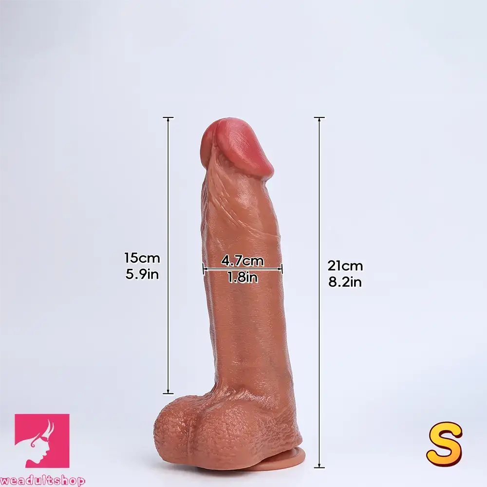 8.2in 10.2in 11.8in Soft Silicone Big Dildo For G-Spot Anal Cock Stimulation