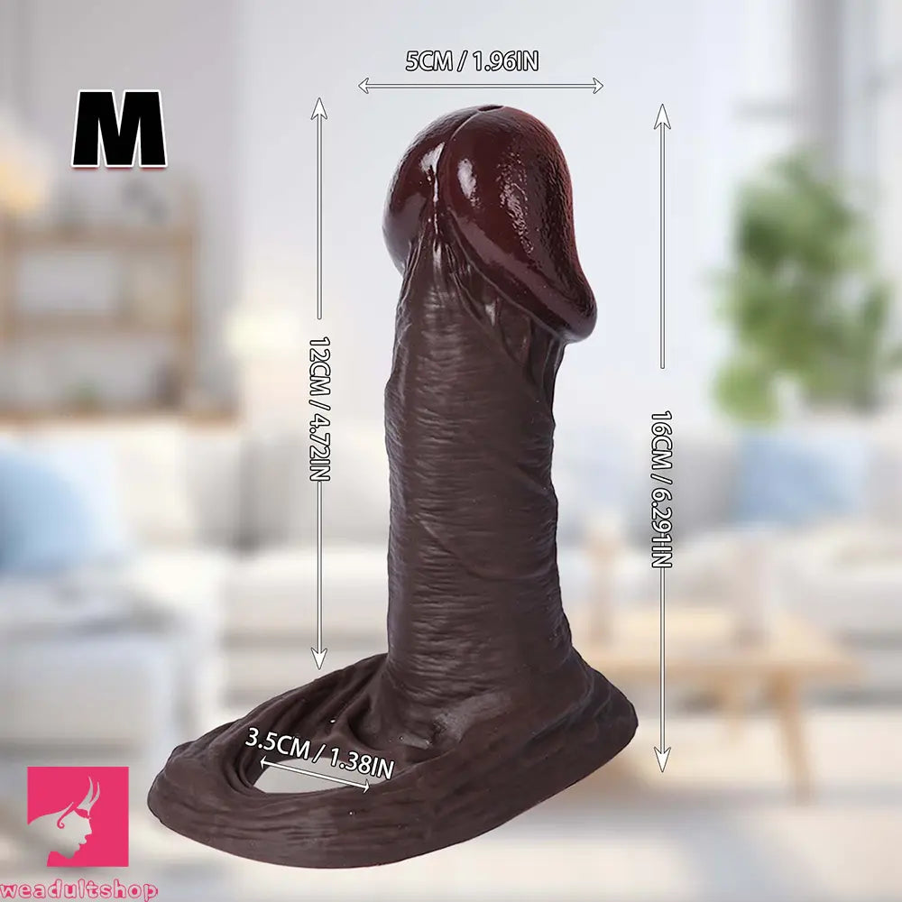 5.51in 6.29in 7.08in Big Mushroom Head Penis Sheath Reusable Dildo Sleeve