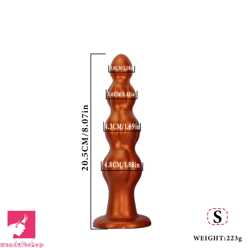 8.07in 11.61in 14.56in Muscle Anal Plug Dildo Soft Silicone Prostate Massager