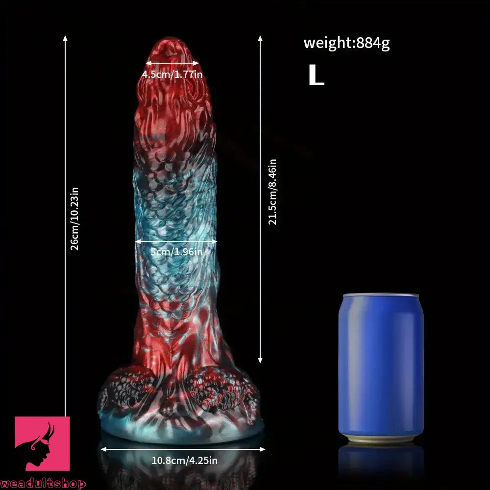 8.43in 10.23in Soft-on Hard Inside Silicone Fantasy Dragon Female Dildo