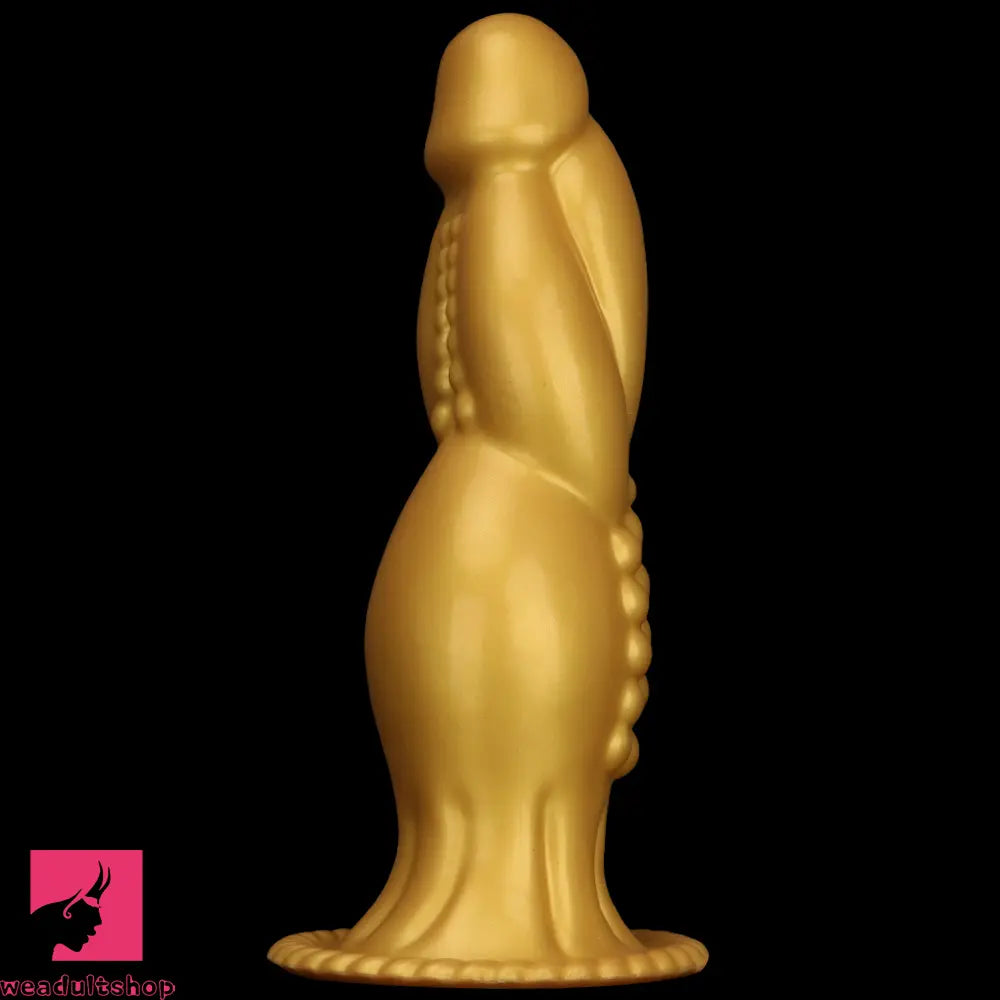 13.78in Golden Soft Silicone Big Fantasy Highquality Material Anal Dildo