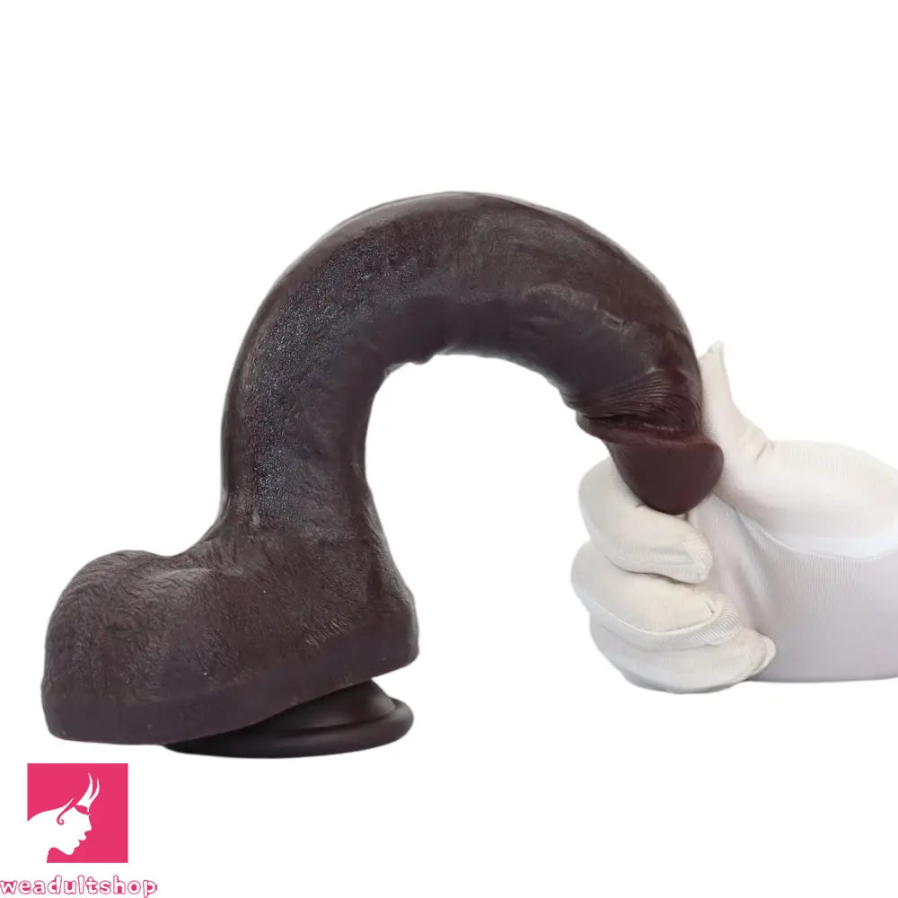 10.56in Dual Density Silicone Huge Thick Curved Dildo Manual Couples Fun Toy