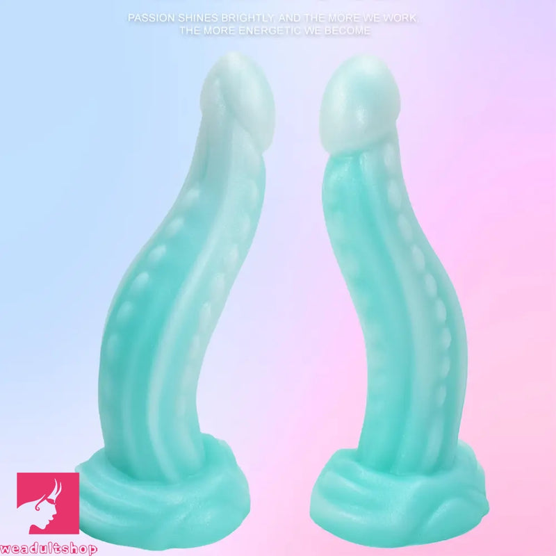 7.28in Luminous Tentacle Silicone Soft Dildo For Women Men Penis Fucking