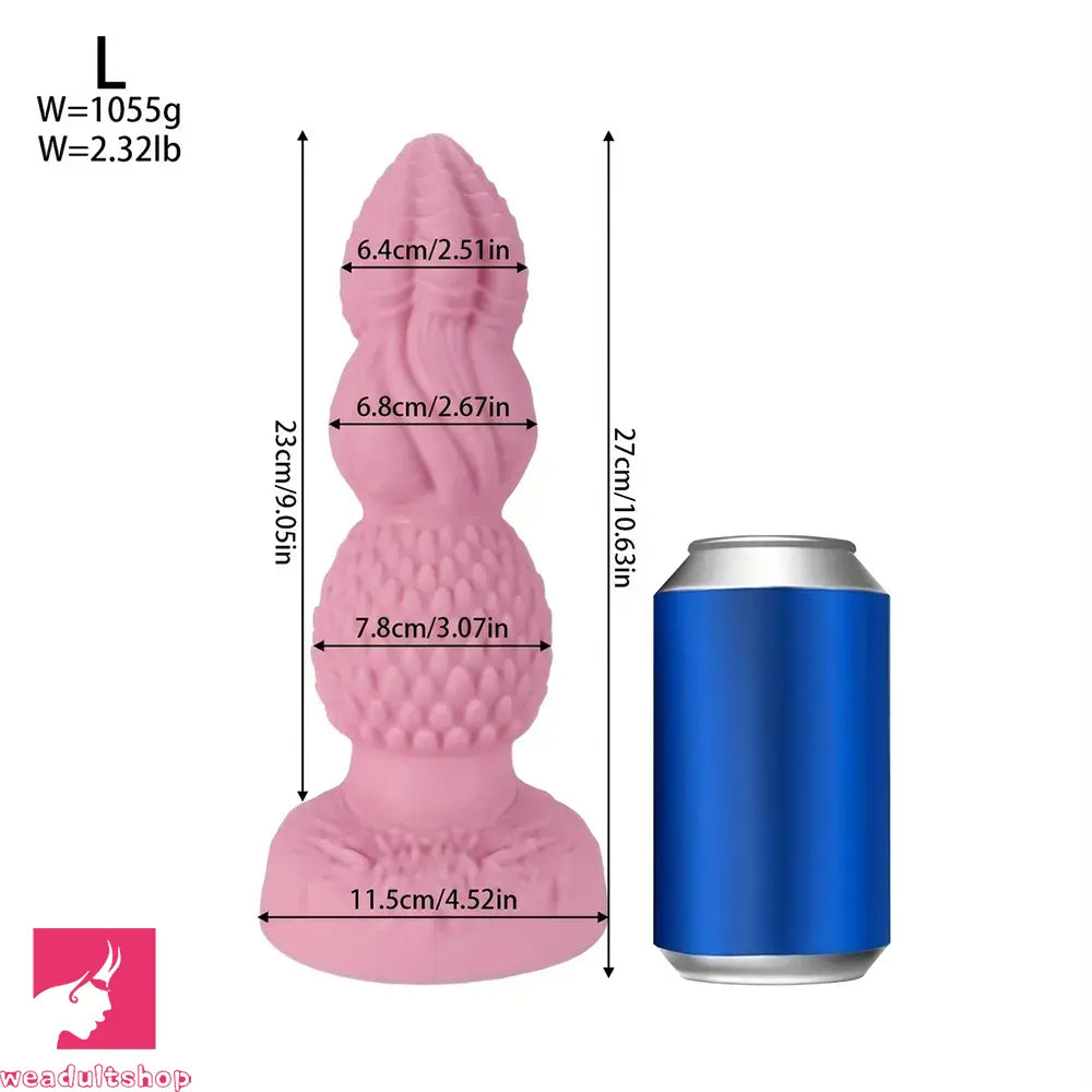 7.28in 9.05in 10.63in 11.81in 13.38in Fantasy Silicone Soft Clitoris Anal Dildo